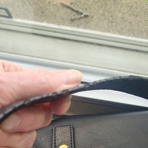 Michael Michael Kors Black Leather Handbag with Gold Accents - Picture 9 of 9